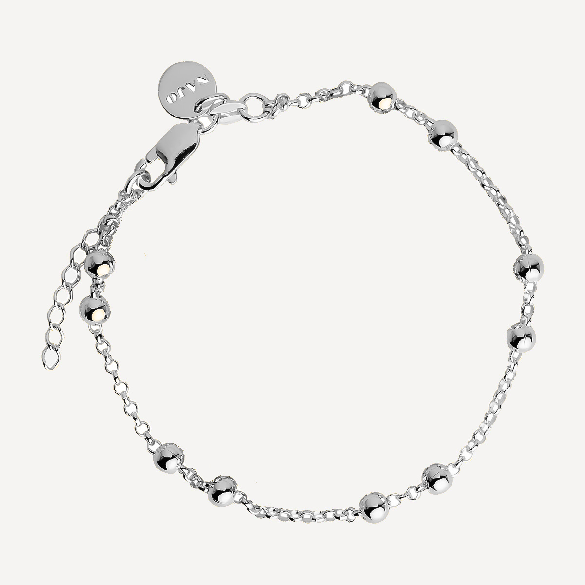 Sterling Silver Mattina Single Bracelet (18.5cm + 3cm ext)