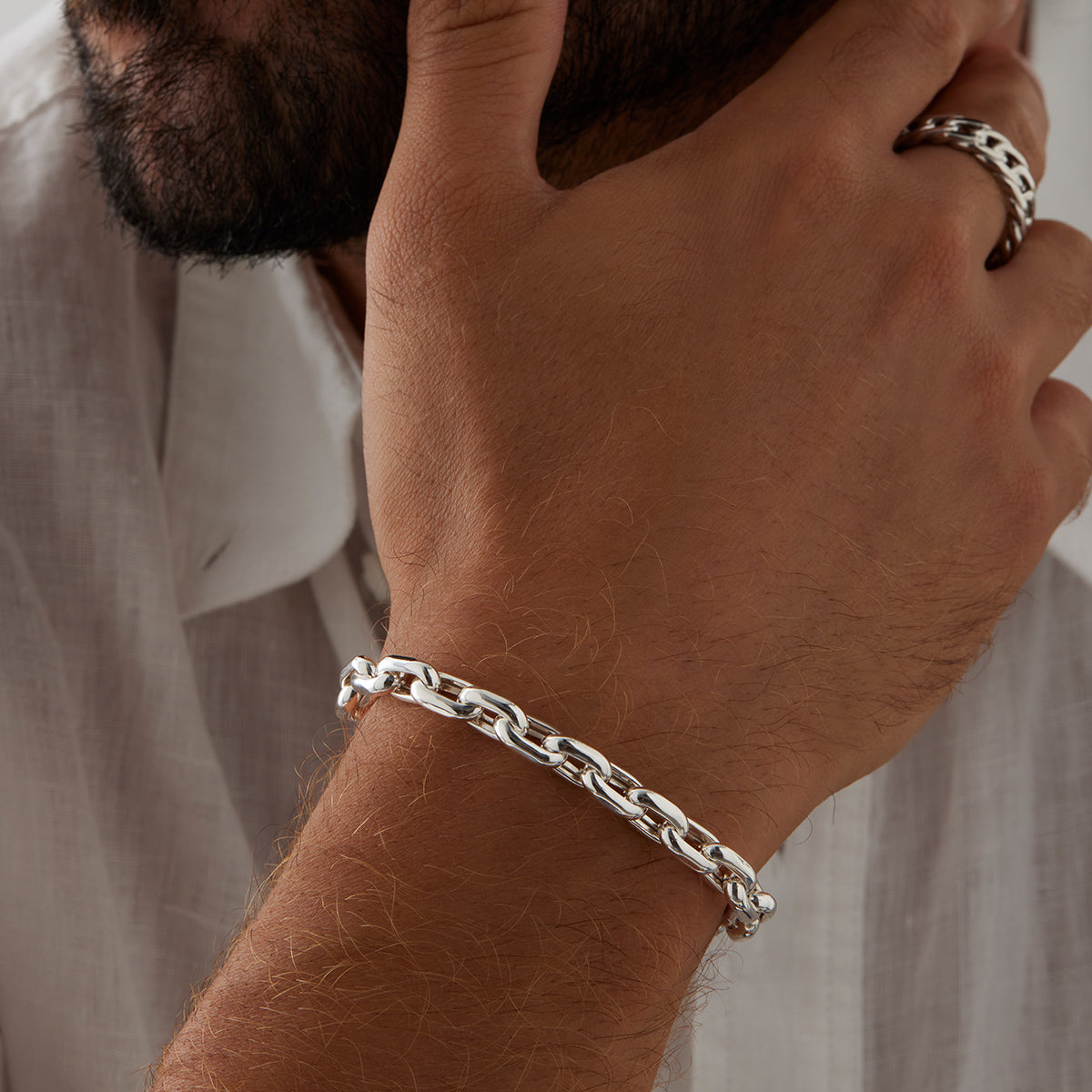 Sentinel Men’s Silver Chain Bracelet