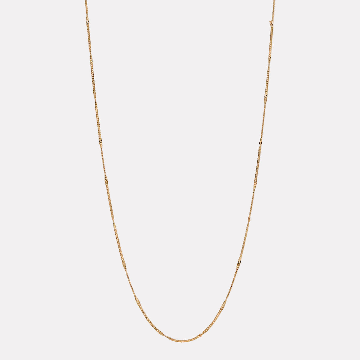 Yellow Gold Curb & Twist Chain