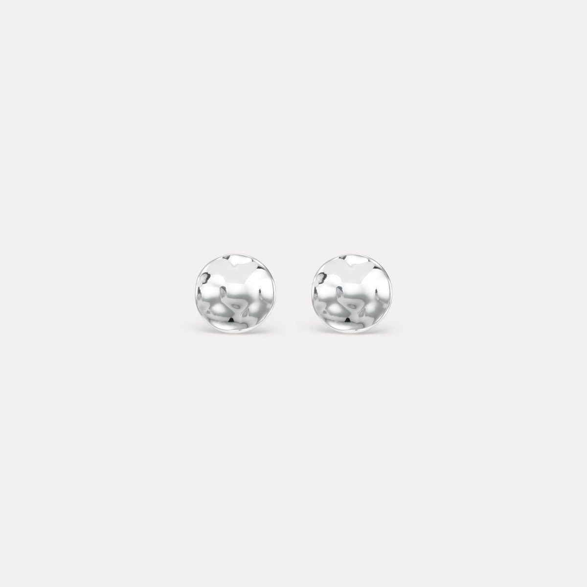 Sterling Silver Double Beat Stud Earrings