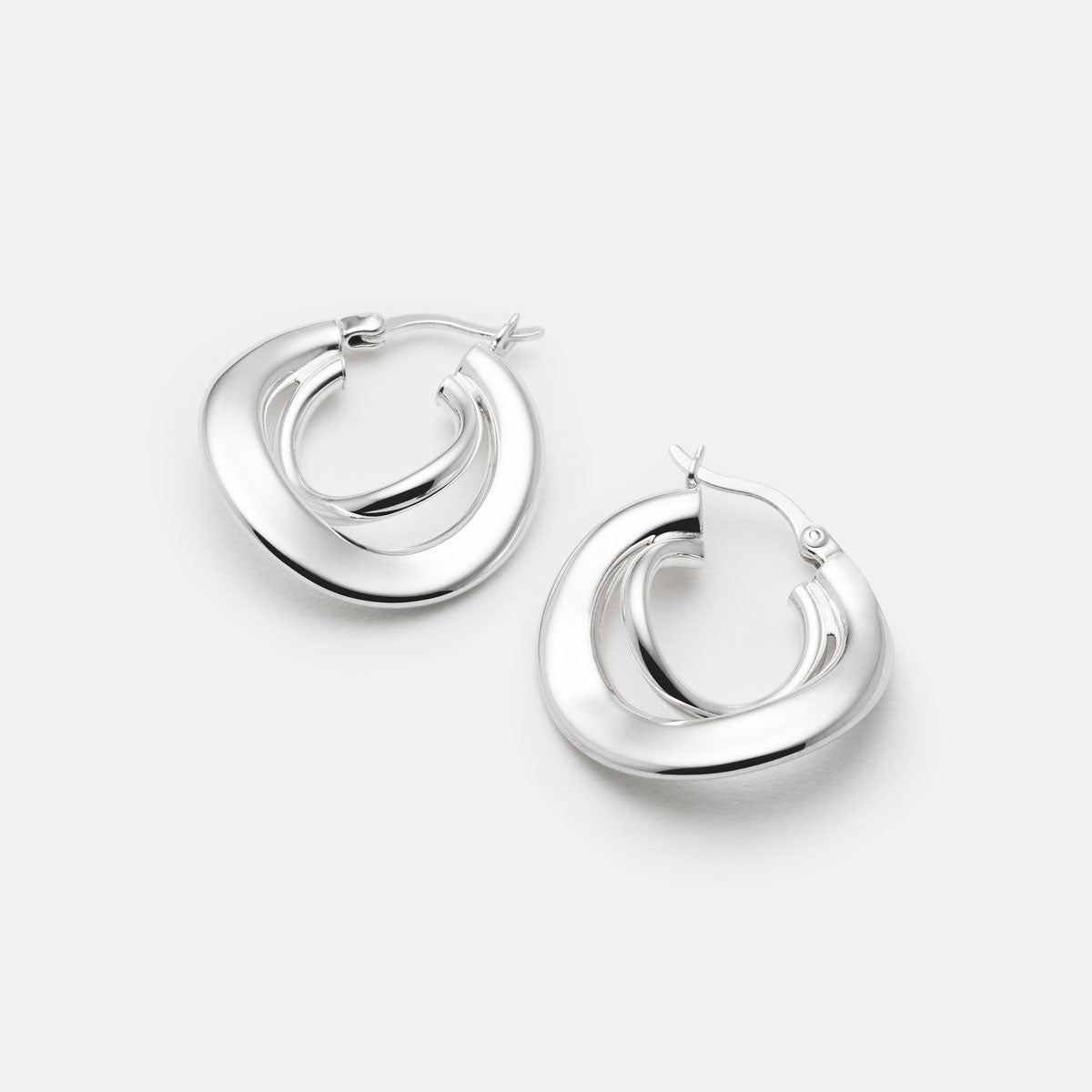 Sterling Silver Baby Strudel Hoops