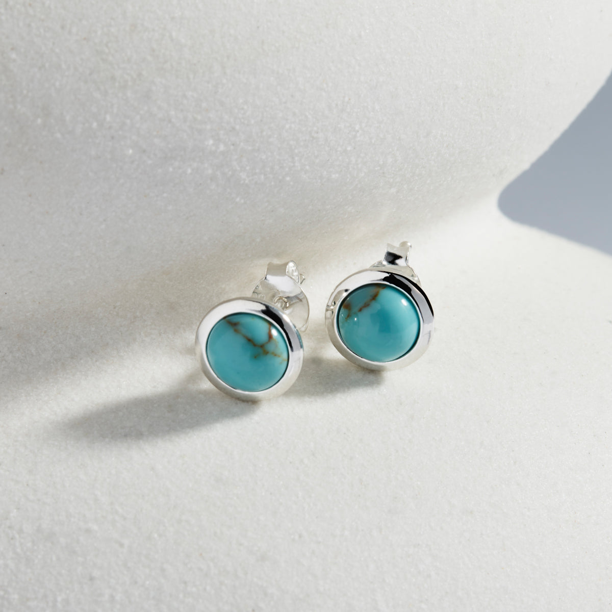 Husk Turquoise Stud Earrings
