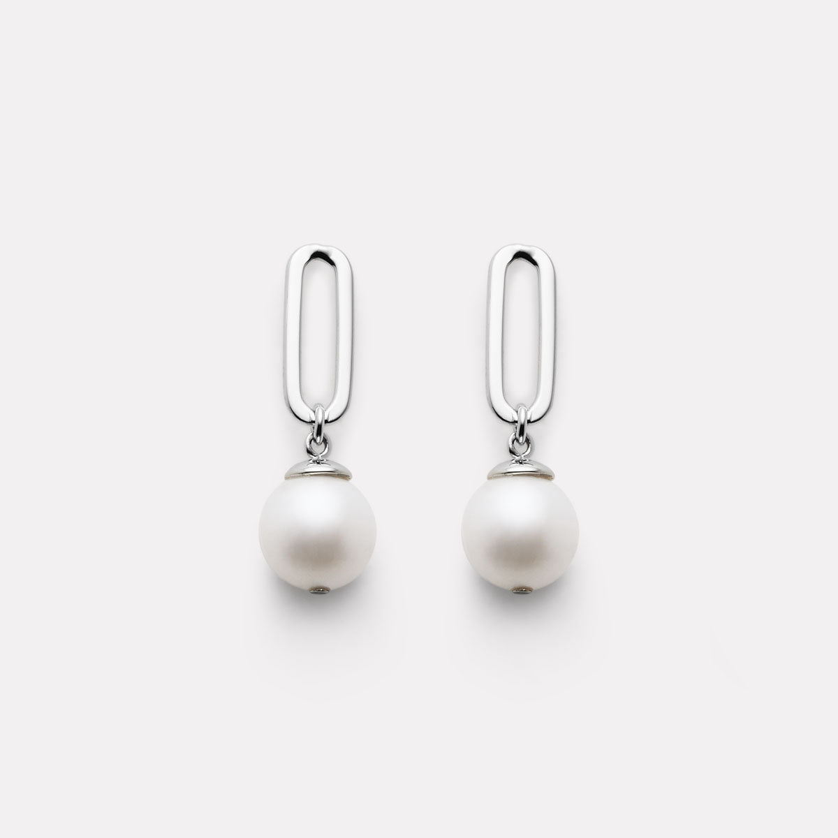 Sterling Silver The Enchantress Pearl Drop Stud Earrings