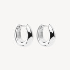 Sterling Silver Arco Huggie Earrings