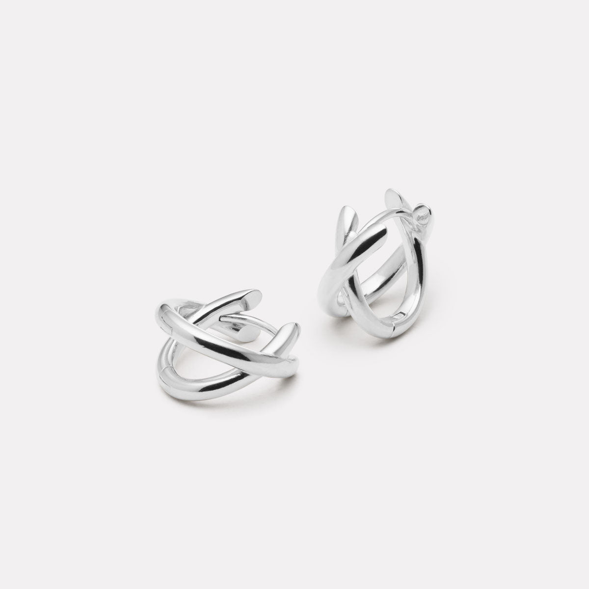 Sterling Silver Moonkiss Huggie Earrings