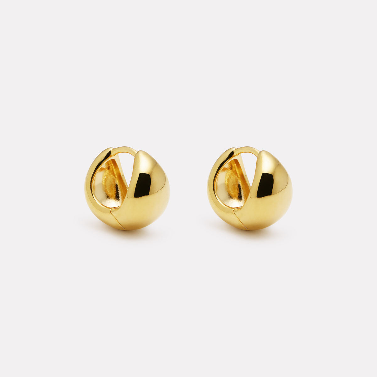 Yellow Gold La Muse Huggie Earrings