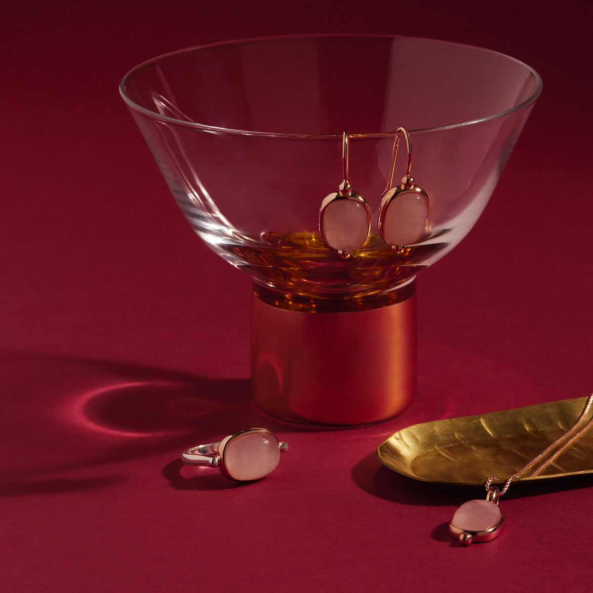 Fleur Rose Quartz Earrings