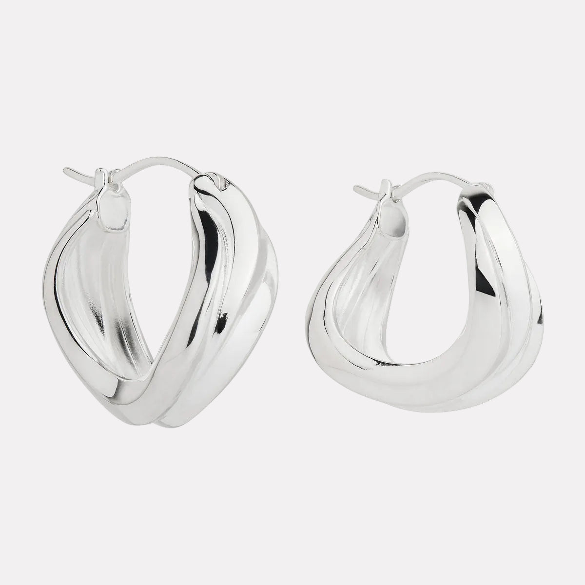 Sterling Silver Eterna Hoop Earrings