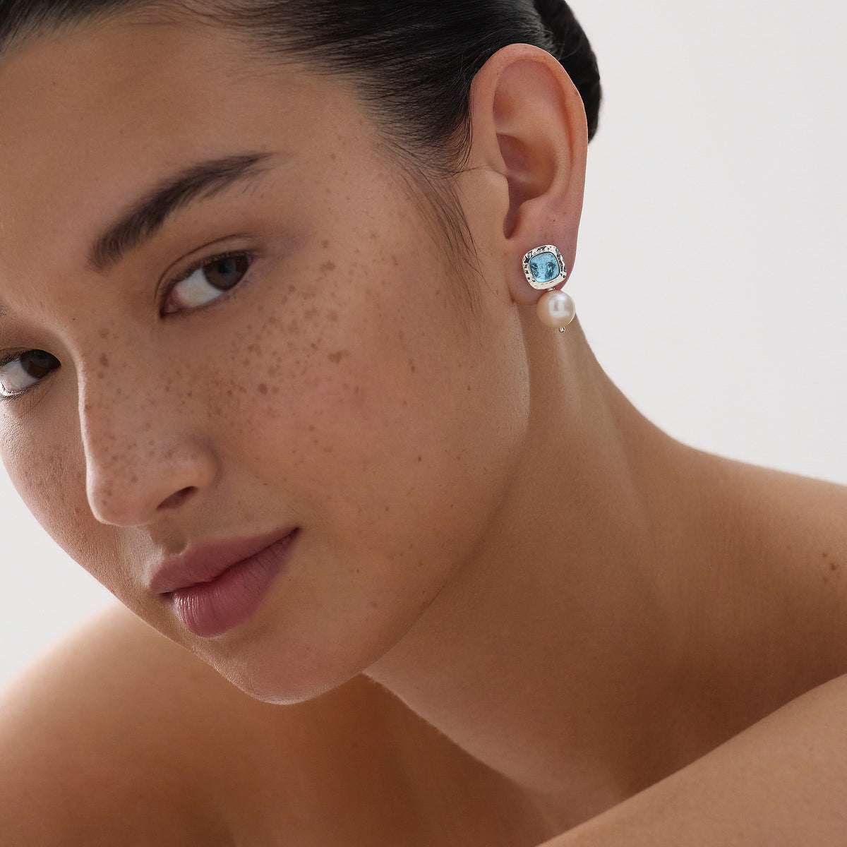 Blue Lagoon Pearl Earrings