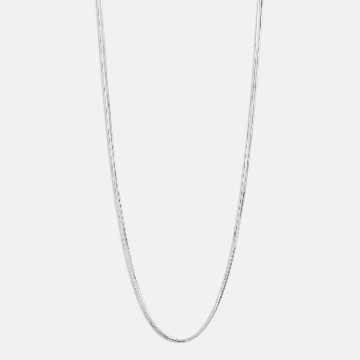 Sterling Silver Mirage Double Chain Necklace