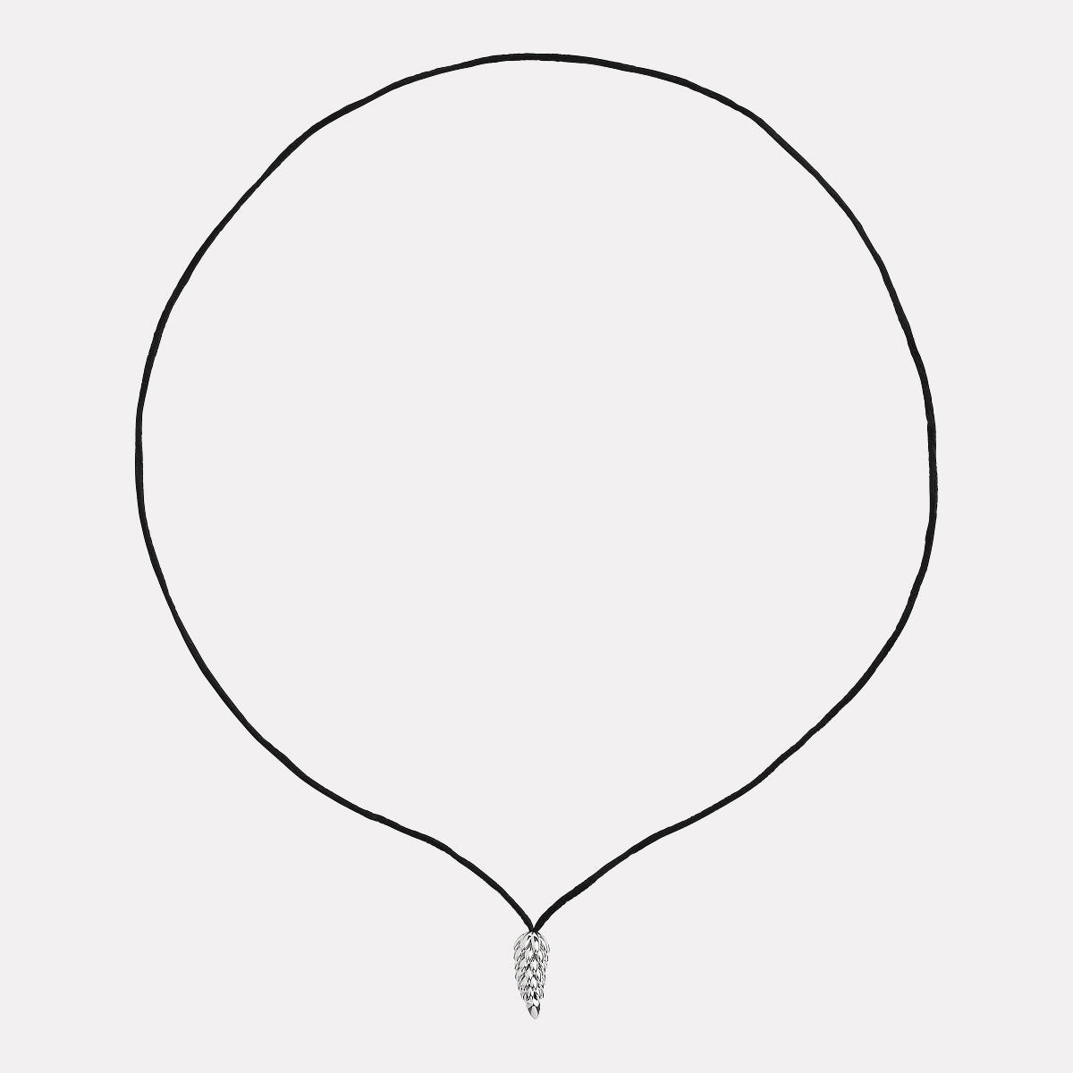 Midnight Bloom Silver Necklace