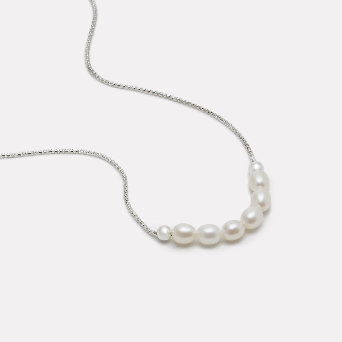Sterling Silver Shoreline Pearl Necklace