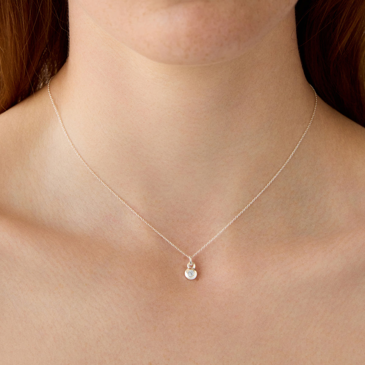 April Diamond Birthstone Necklace