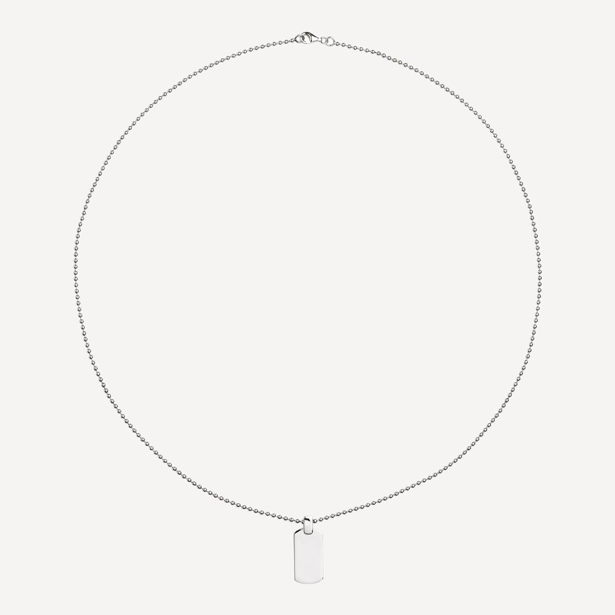 Insignia Men’s Silver Dog Tag Necklace