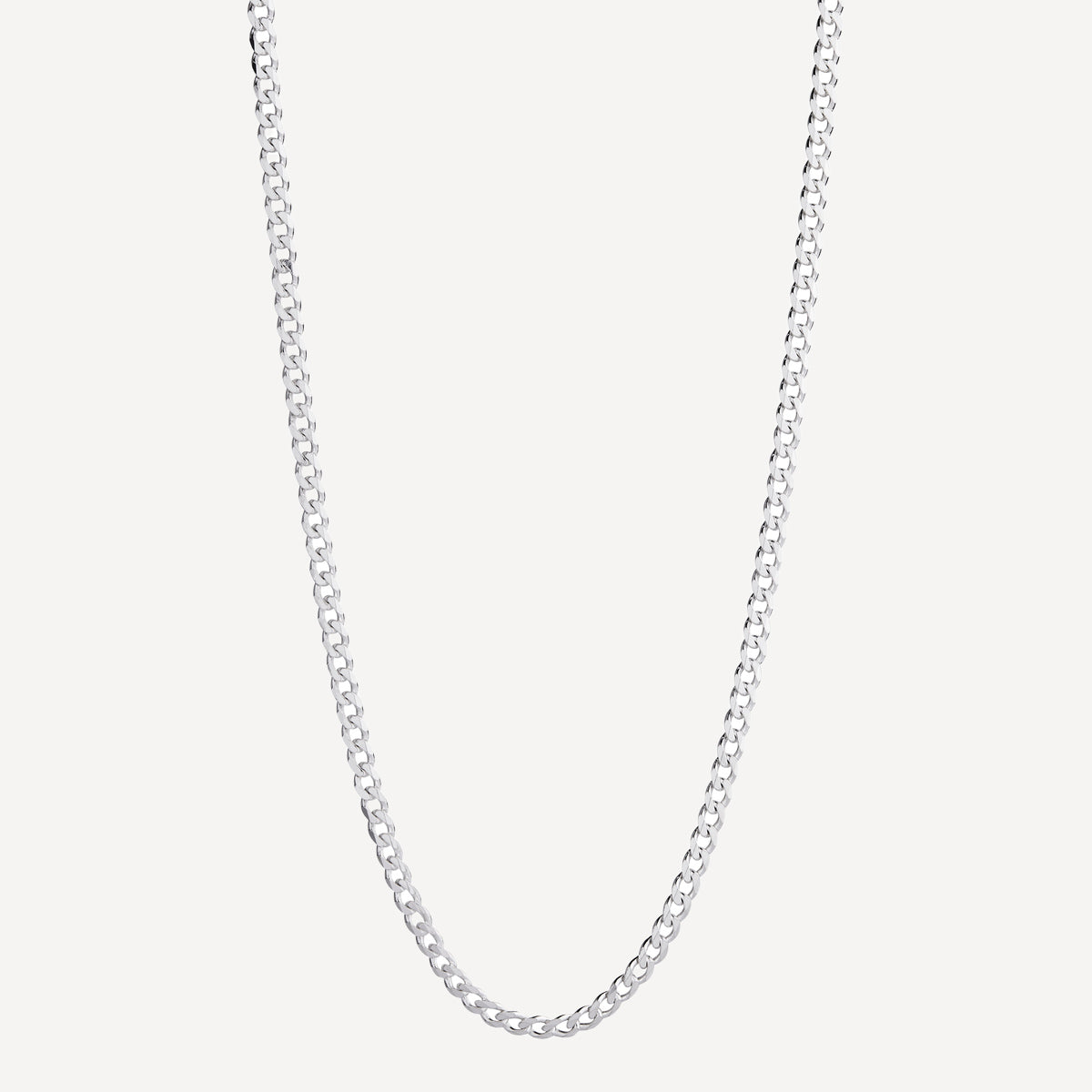 Sterling Silver Cuban Men's Silver Chain Necklace 4.3mm