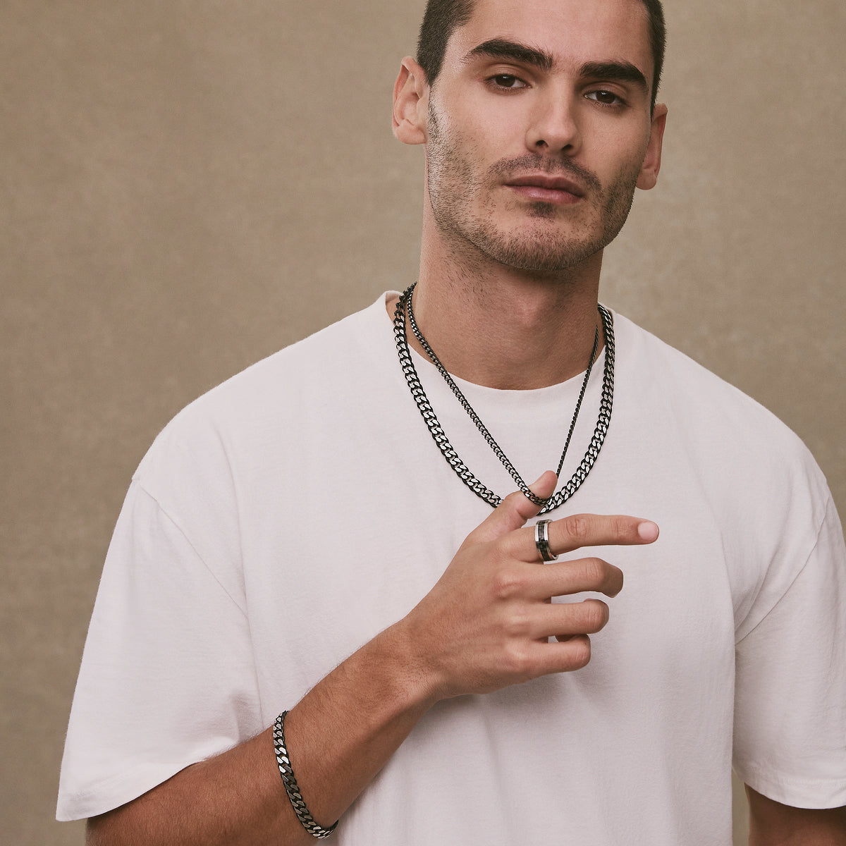 Nero Men’s Steel Curb Chain Necklace