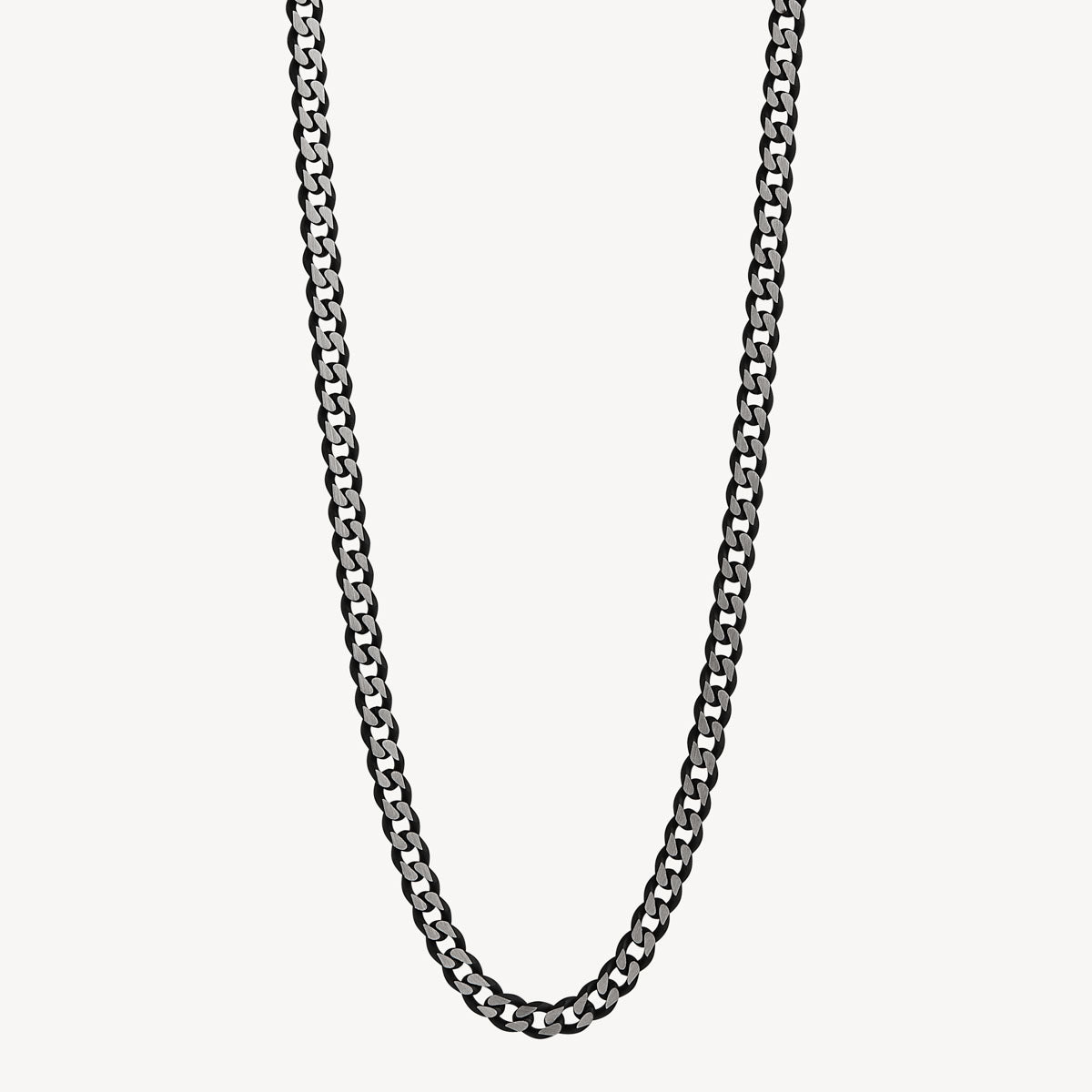 Stainless Steel Nero Men’s Steel Curb Chain Necklace