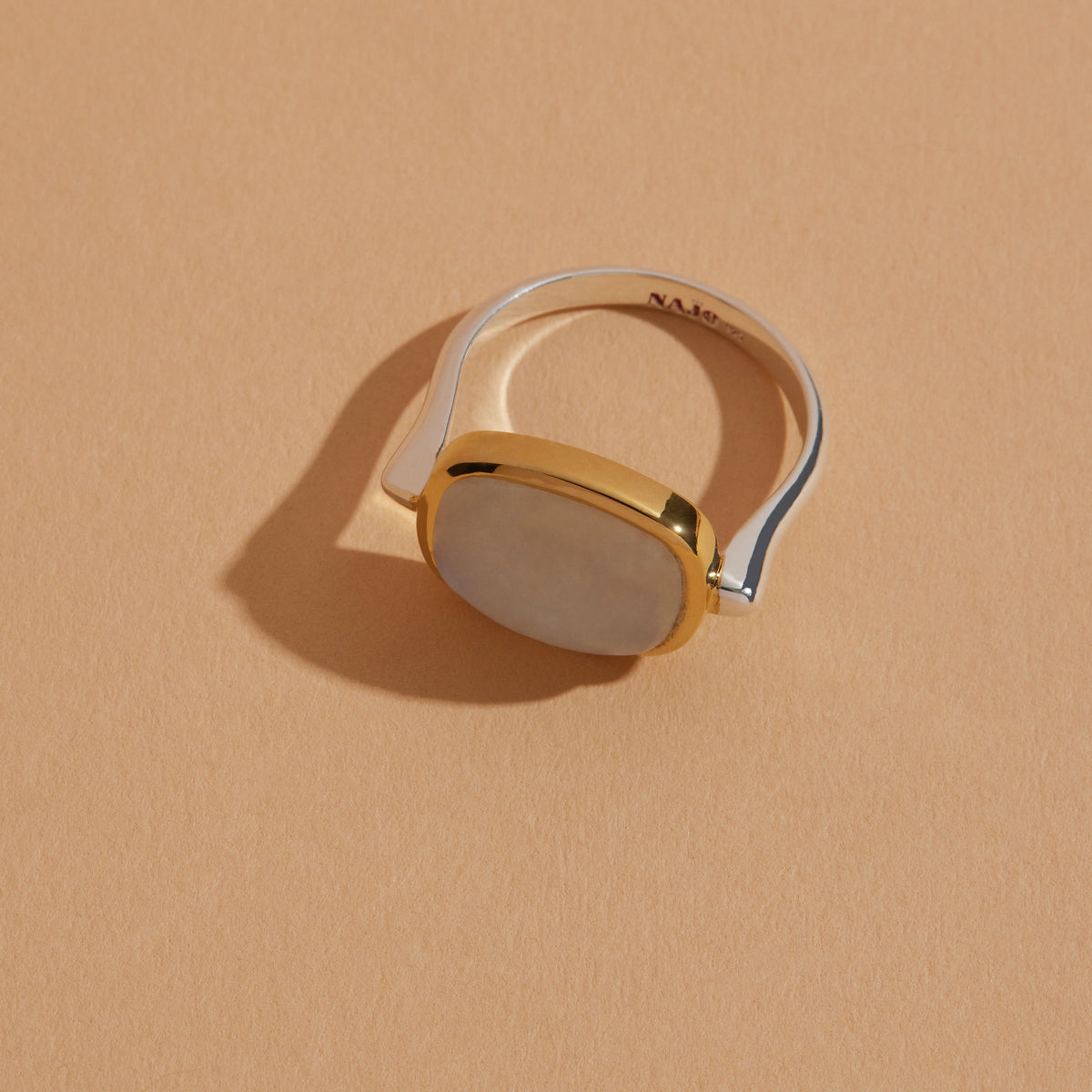 Fleur Rainbow Moonstone Ring