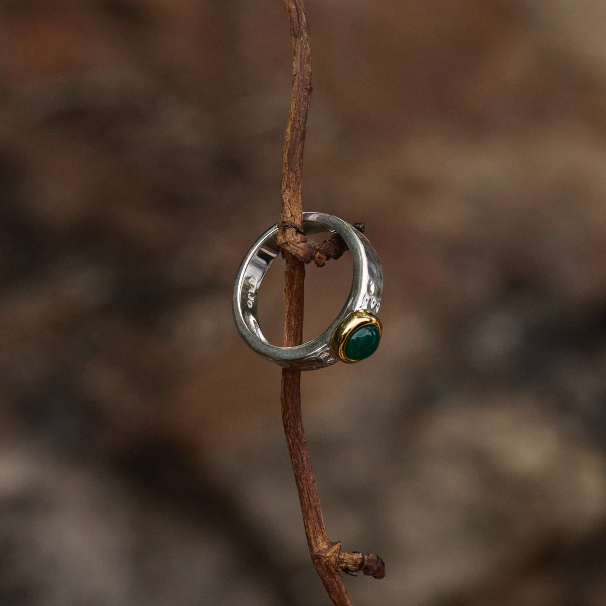 Solace 2-Tone Green Onyx Ring