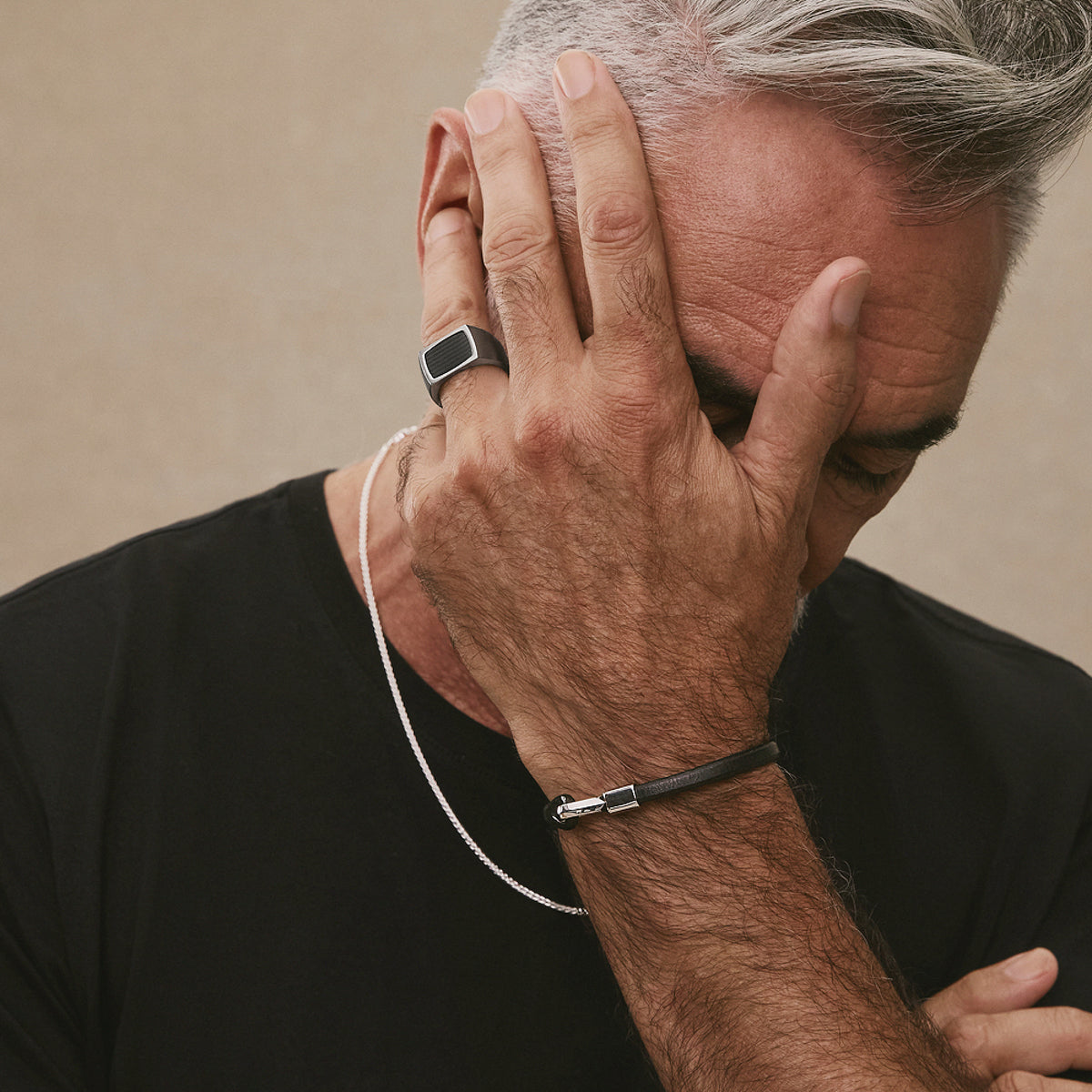 The Paladin Men’s Carbon Fibre and Steel Ring