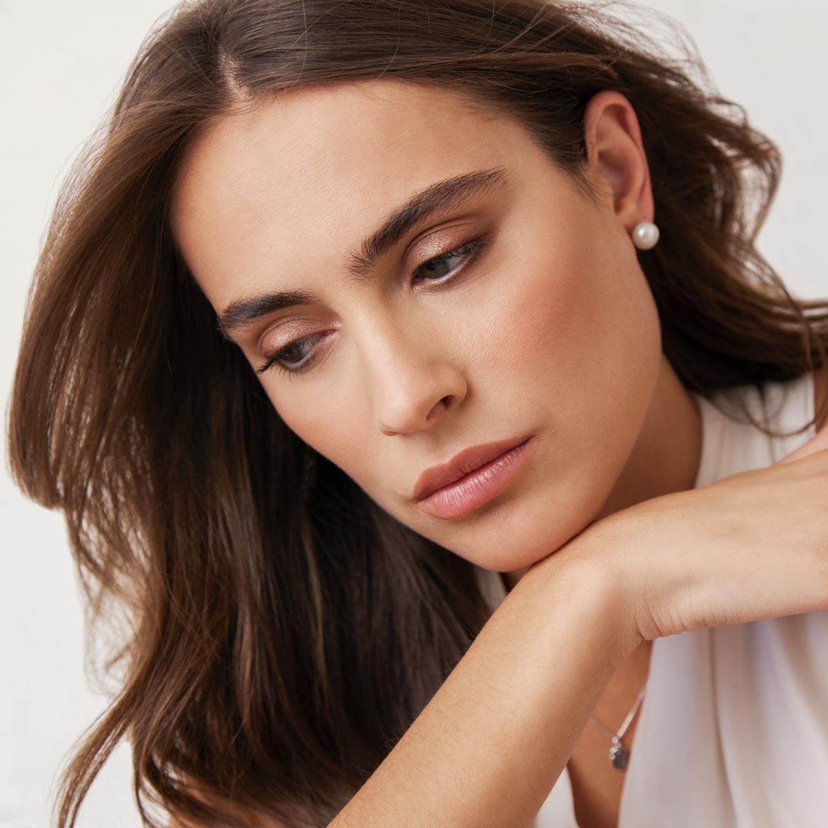 Luminosity Pearl Bridal Stud Earrings