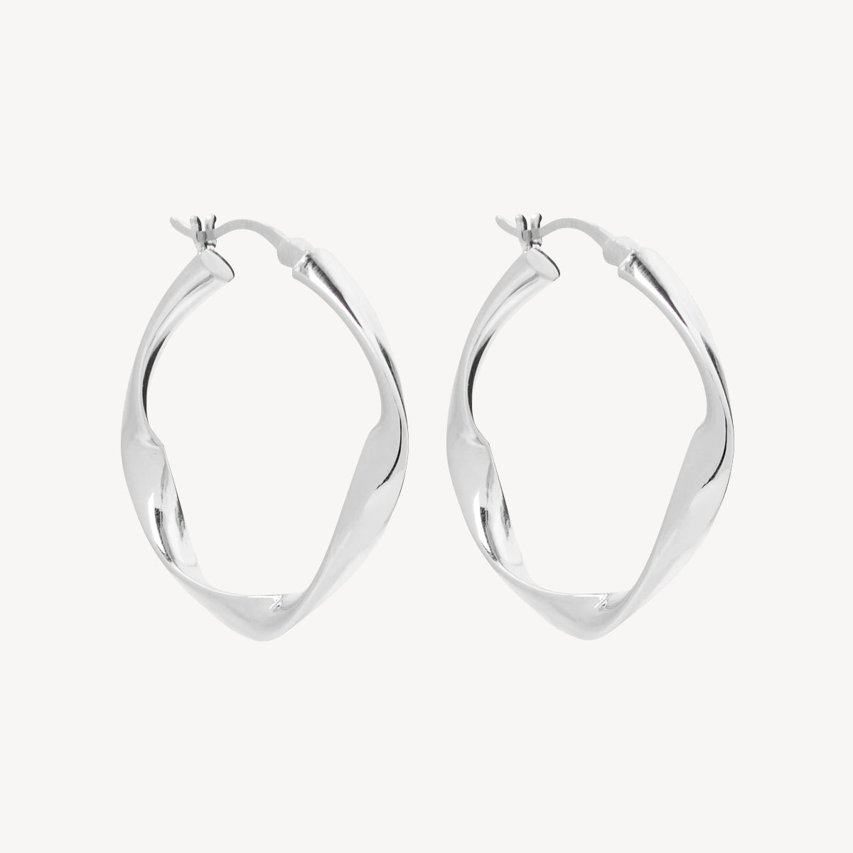 Sterling Silver Garden of Eden Hoop Earring