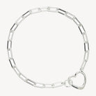 Sterling Silver Cuore Chain Link Bracelet (19cm)