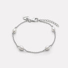 Sterling Silver Tidal Whisper Pearl Bracelet