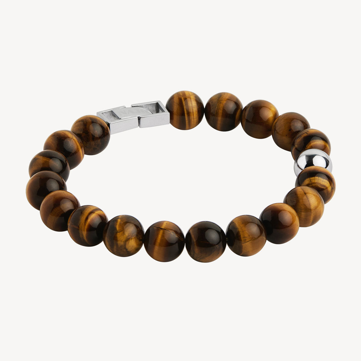 Atlas Men's 10mm Beaded Tiger's Eye Bracelet