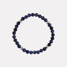 Apollo Men's 6mm Sodalite & Steel Elasticised Stretch Bracelet