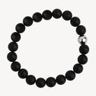 Apollo Men's 10mm Matt Onyx Steel Elasticised Stretch Bracelet