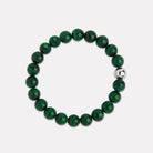 Apollo Men's 10mm Malachite & Steel Elasticised Stretch Bracelet