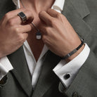 The Aviator Carbon Fibre and Steel Cufflinks