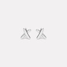 Sterling Silver Kiss Stud Earrings