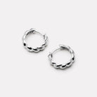 Sterling Silver Zippy Twist Huggie Earrings