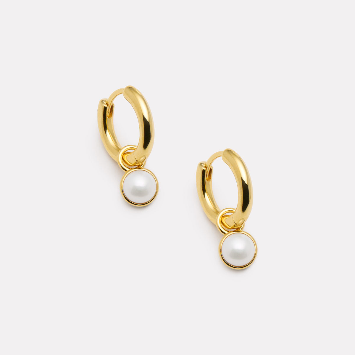 Yellow Gold Heavenly Pearl Earrings