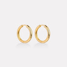 Yellow Gold Subtle Huggie Earrings