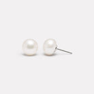 Large Sterling Silver Luminosity Pearl Bridal Stud Earrings