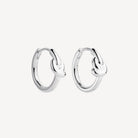 Sterling Silver Nature’s Knot Huggie Earrings