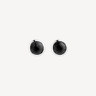 Sterling Silver Husk Onyx Stud Earring