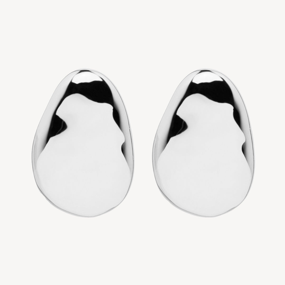 Sterling Silver Pebblestone Stud Earrings