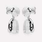 Sterling Silver Double Pebblet Stud Earrings