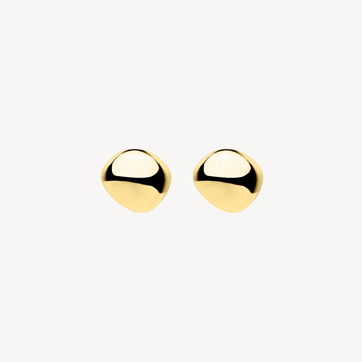 Yellow Gold Pebblet Stud Earrings