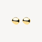 Yellow Gold Pebblet Stud Earrings