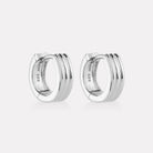 Sterling Silver Carrousel Huggie Earrings