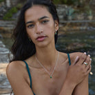 Solace 2-Tone Green Onyx Huggie Earrings