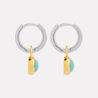 Solace 2-Tone Amazonite Huggie Earrings