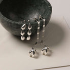 Liora Triple Drop Stud Earrings