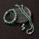 Sunset Amazonite & Pearl Earrings