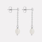 Tidal Whisper Single Pearl Earrings